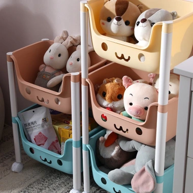 Kệ Gấu Hokor 4 Tầng Đa Năng Đựng Đồ Chơi Bé - Bánh Xe Nhựa Việt Nhật Cao Cấp - Giá 185.000 VND