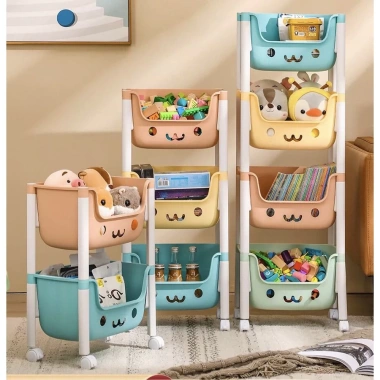 Kệ Gấu Hokor 4 Tầng Đa Năng Đựng Đồ Chơi Bé - Bánh Xe Nhựa Việt Nhật Cao Cấp - Giá 185.000 VND
