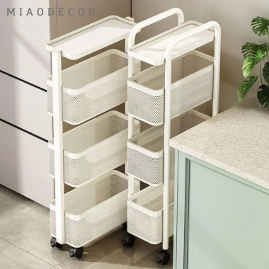 Kệ Giá Để Đồ Khe Hẹp 4 Tầng Full Thép Bánh Xe Di Chuyển - Giá Giảm 635.000 VND