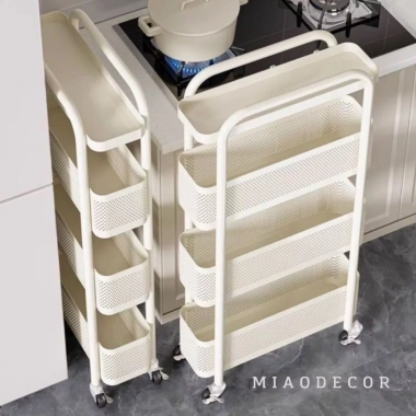 Kệ Giá Để Đồ Khe Hẹp 4 Tầng Full Thép Bánh Xe Di Chuyển - Giá Giảm 635.000 VND