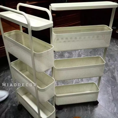 Kệ Giá Để Đồ Khe Hẹp 4 Tầng Full Thép Bánh Xe Di Chuyển - Giá Giảm 635.000 VND
