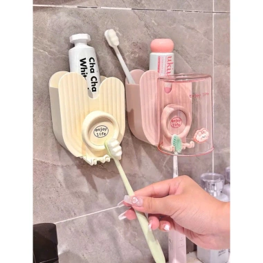 Kệ Giá Đỡ Bàn Chải Đánh Răng và Cốc Dính Tường Tiện Lợi, Freeship, Giá 69k 4