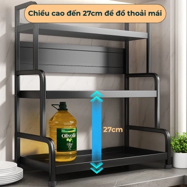 Kệ Giá Đựng Gia Vị 2/3 Tầng Nhỏ Gọn Cho Nhà Bếp - Tổ Chức Gọn Gàng, Giá Ưu Đãi 258.000