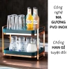 Kệ giá khay cốc chén INOX304 chống gỉ PP an toàn kèm ống đũa thìa & móc treo 425k 5