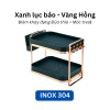 Kệ giá khay cốc chén INOX304 chống gỉ PP an toàn kèm ống đũa thìa & móc treo 425k 10
