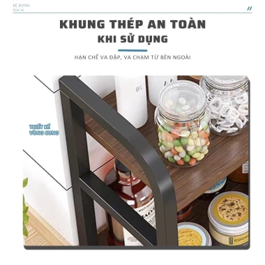 Kệ Gia Vị 2-3 Tầng Gỗ MDF Nhỏ Gọn Tiết Kiệm Không Gian - Giá 149.000đ