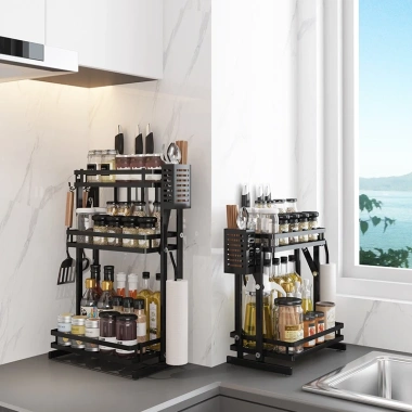 Kệ Gia Vị Bếp Thông Minh MKS005 - Thép Không Gỉ, Cài Dao Kéo, Đựng Nồi, Đũa Thìa, Gọn Gàng - Giá Ưu Đãi 198.500₫ 4