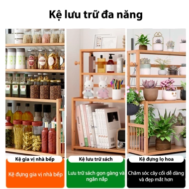 Kệ Gia Vị Đa Năng Gỗ Lắp Ghép Cho Bàn Nhà Bếp – Dễ Lau Chùi, Trang Trí, Giao Hàng Từ Hà Nội – 103k 8
