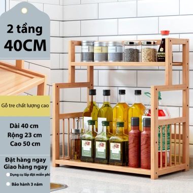 Kệ Gia Vị Đa Năng Gỗ Lắp Ghép Cho Bàn Nhà Bếp – Dễ Lau Chùi, Trang Trí, Giao Hàng Từ Hà Nội – 103k 10