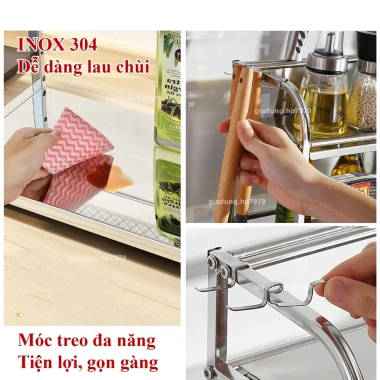 Kệ Gia Vị Inox 304 - Kệ Để Dao Thớt, Hũ Gia Vị, Dao Kéo, Ống Đũa - Tủ Nhà Bếp HP7.979 Giá ưu đãi 183.312₫ 6
