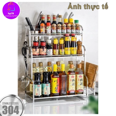 Kệ Gia Vị Inox 304 - Kệ Để Dao Thớt, Hũ Gia Vị, Dao Kéo, Ống Đũa - Tủ Nhà Bếp HP7.979 Giá ưu đãi 183.312₫ 9