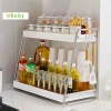 Kệ Gia Vị Inox + Thép Cacbon 33/43cm Có Móc - Kệ Bếp Dung Tích Lớn, Giá 310k