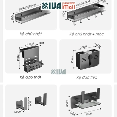 Kệ gia vị KIVA thép carbon – Dán/khoan tường, bảo hành 10 năm, chỉ 180.000đ 6 Kệ gia vị KIVA thép carbon – Dán/khoan tường, bảo hành 10 năm, chỉ 180.000đ 6