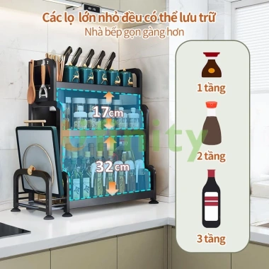Kệ Gia Vị Lifinity Thép Cacbon Đen 2-3 Tầng 50cm - Công Suất Lớn, Đầy Đủ Phụ Kiện, Giá Ưu Đãi 160k 6 Kệ Gia Vị Lifinity Thép Cacbon Đen 2-3 Tầng 50cm - Công Suất Lớn, Đầy Đủ Phụ Kiện, Giá Ưu Đãi 160k 6