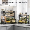 Kệ gia vị SHINNY thép carbon nhiều tầng, đựng chai lọ, vắt dao, thớt tiện dụng 270k 2
