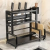Kệ gia vị SHINNY thép carbon nhiều tầng, đựng chai lọ, vắt dao, thớt tiện dụng 270k 9
