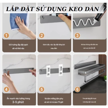 Kệ gia vị treo tường đa năng bằng Thép Carbon cao cấp – Tiết kiệm không gian bếp, giá chỉ 120.000₫ 7