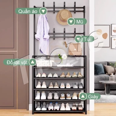Kệ giày đa năng 5 tầng - Giá để giày, mũ, dép có móc treo, giảm giá 99.000₫ 2 Kệ giày đa năng 5 tầng - Giá để giày, mũ, dép có móc treo, giảm giá 99.000₫ 2