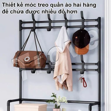 Kệ giày đa năng 5 tầng - Giá để giày, mũ, dép có móc treo, giảm giá 99.000₫