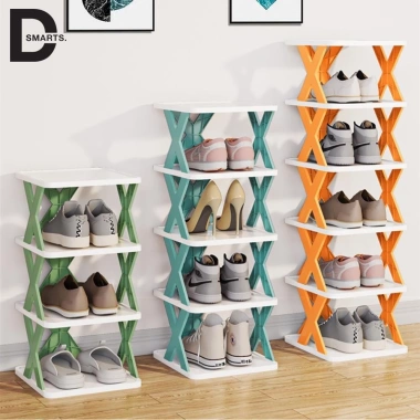 Kệ giày dép 5 tầng thông minh tháo lắp gấp gọn, giảm còn 29.000đ, tiết kiệm không gian