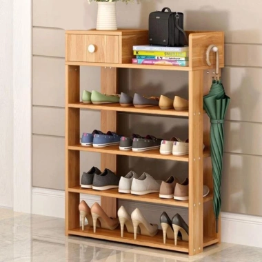 Kệ Giày Gỗ 5 Tầng Tiện Lợi, Lắp Ghép Thông Minh - Sắp Xếp Gọn Gàng Giá 172k