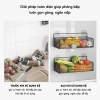 Kệ Giỏ Đựng Hành Tỏi Dán Tường Nhà Bếp Thép Sơn Tĩnh Điện - Giá chỉ 42.000₫, Tiết kiệm không gian tiện lợi 2