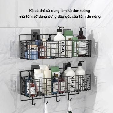 Kệ Giỏ Đựng Hành Tỏi Dán Tường Nhà Bếp Thép Sơn Tĩnh Điện - Giá chỉ 42.000₫, Tiết kiệm không gian tiện lợi 3