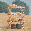 Kệ gỗ đa năng 4 tầng IKEA - Chịu lực, xếp gọn, lưu trữ sách, giày, đồ dùng - Giá 346.000₫
