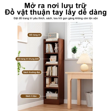 Kệ Gỗ Đa Năng - Tủ Sách Lắp Ráp Dễ Dàng, Trang Trí Nhà Cửa, Phòng Ngủ, Giao Nhanh Hà Nội