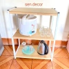 Kệ gỗ khung thép đa năng 60x30cm cho bếp - kê lò vi sóng, giá chỉ 185.000₫