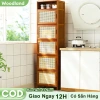 Kệ gỗ tre 4-5 tầng Vintage cổ điển, nhiều ngăn, đẹp cho bếp, phòng khách, phòng ngủ - 368.000₫