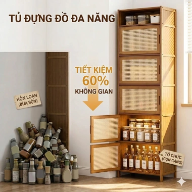 Kệ gỗ tre 4-5 tầng Vintage cổ điển, nhiều ngăn, đẹp cho bếp, phòng khách, phòng ngủ - 368.000₫ 3 Kệ gỗ tre 4-5 tầng Vintage cổ điển, nhiều ngăn, đẹp cho bếp, phòng khách, phòng ngủ - 368.000₫ 3