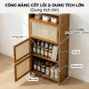 Kệ gỗ tre 4-5 tầng Vintage cổ điển, nhiều ngăn, đẹp cho bếp, phòng khách, phòng ngủ - 368.000₫ 7