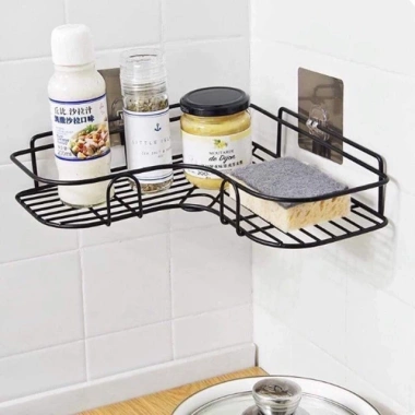 Kệ góc dán tường nhà tắm, phun sơn tĩnh điện siêu dính - Tiện dụng, giá chỉ 39.000 VND