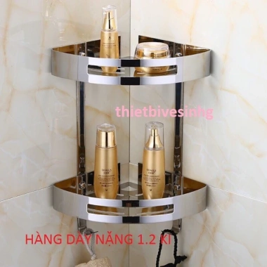 Kệ góc đôi phòng tắm inox 304 cao cấp - Giá góc dày dặn, bền đẹp, chỉ 175.000 VND