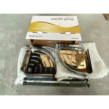 Kệ góc đôi phòng tắm inox 304 cao cấp - Giá góc dày dặn, bền đẹp, chỉ 175.000 VND