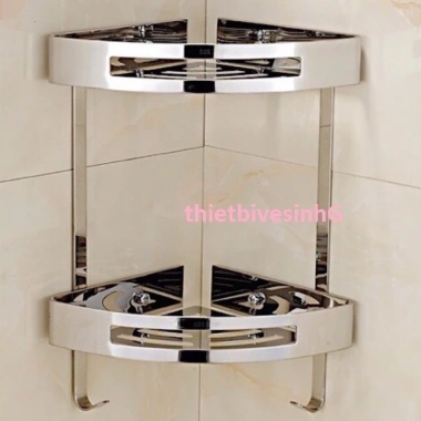 Kệ góc đôi phòng tắm inox 304 cao cấp - Giá góc dày dặn, bền đẹp, chỉ 175.000 VND 3 Kệ góc đôi phòng tắm inox 304 cao cấp - Giá góc dày dặn, bền đẹp, chỉ 175.000 VND 3