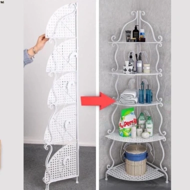 Kệ góc hoa văn 4 tầng thép cacbon sơn tĩnh điện 5 lớp - Thiết kế đẹp, giao nhanh, chỉ 255.000 VND