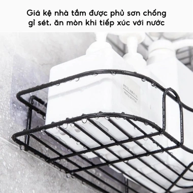 Kệ Góc Nhà Tắm Dán Tường Thép Inox Không Gỉ – Tam Giác 10kg, Đa Năng, Giá 40.000 VND