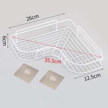 Kệ góc nhà tắm dán tường thép không gỉ chắc chắn, tặng miếng dán, chỉ 25.000₫