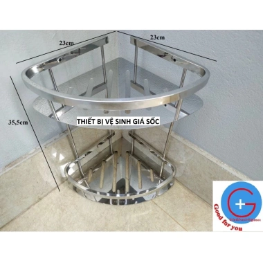 Kệ góc phòng tắm inox - Giá góc đôi, giá để đồ phòng tắm, giảm giá 21.9k 3 Kệ góc phòng tắm inox - Giá góc đôi, giá để đồ phòng tắm, giảm giá 21.9k 3