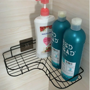 Kệ góc sắt không gỉ dán tường tiện lợi - Giá 39.000, lý tưởng cho nhà tắm & bếp 5 Kệ góc sắt không gỉ dán tường tiện lợi - Giá 39.000, lý tưởng cho nhà tắm & bếp 5