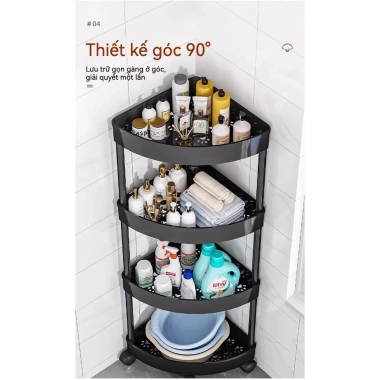 Kệ góc tắm đa năng 2-5 tầng nhựa chống thấm dễ vệ sinh Giá mỹ phẩm giao Hà Nội 86.174₫