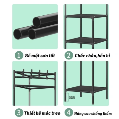Kệ góc treo quần áo 360 bánh xe modern – giá phơi đồ, kệ giày đa năng, sơn tĩnh điện chống gỉ, giảm 18 phần trăm chỉ 112.000đ
