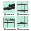 Kệ góc treo quần áo thông minh bánh xe 360° - Giá phơi đa năng, kệ giày thép sơn tĩnh điện, chỉ 109.000₫ 6