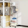 Kệ góc treo quần áo thông minh bánh xe 360° - Giá phơi đa năng, kệ giày thép sơn tĩnh điện, chỉ 109.000₫ 7