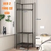 Kệ góc treo quần áo thông minh bánh xe 360° - Giá phơi đa năng, kệ giày thép sơn tĩnh điện, chỉ 109.000₫ 10