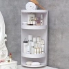 Kệ góc tường đa năng 3 tầng có cửa - Nhựa chống nước, treo tường nhà bếp, phòng tắm, toilet - Giá 123k 3