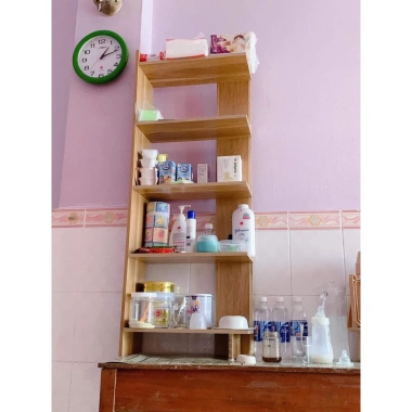 Kệ góc tường gỗ 5 tầng lắp ghép siêu sale giá chỉ 117.600 VNĐ tiết kiệm 22%