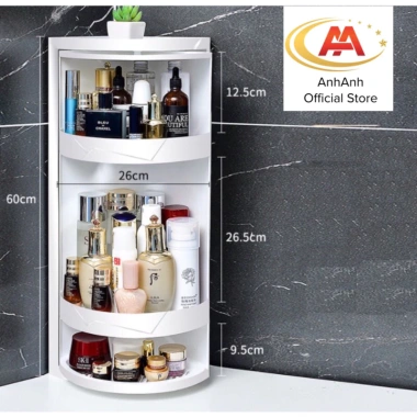 Kệ góc xoay 360° AnhAnh nhựa PP cứng KSVGE7.547 Giá 160.000đ, tiết kiệm không gian